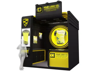  Booth Exhibition Stand a617a  3D model