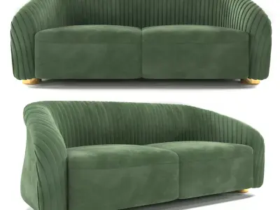 luxury sofa velvet 3D model