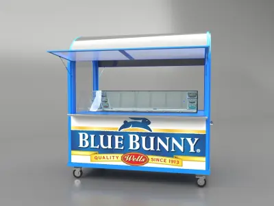  Ice Cream Cart 3D model