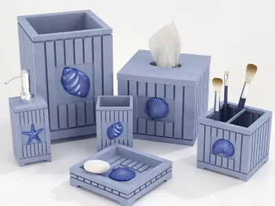 Bathroom decorative set 4 3D model