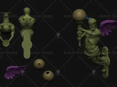 Ornate French Antique 18th century Lantern 3d print file 3D print model