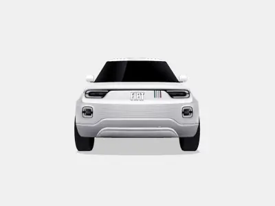 Fiat Centoventi Concept 2019 New Panda Low-poly 3D model