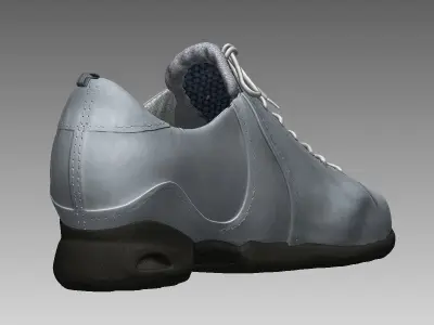 Zbrush sport shoes Low-poly 3D model