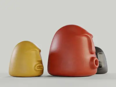 Heads Sculptures 3D model