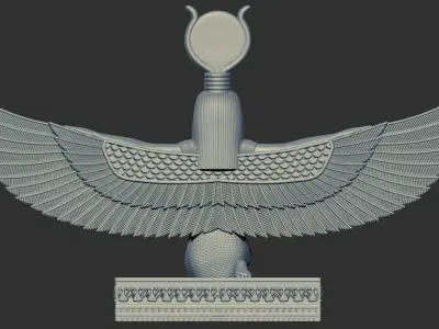 Egyptian goddess ISIS Statue wings 3D Printable  v 1 3D print model