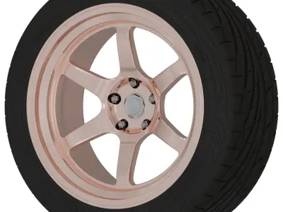 Cosmis Racing XT 006R Aftermarket Wheel Low-poly 3D model