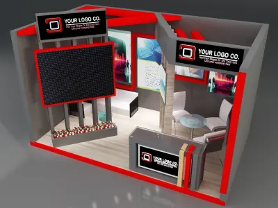 Booth Exhibition Stand a171 3D model
