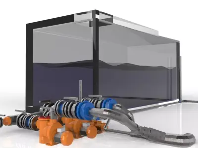 Pool water treatment 3D model