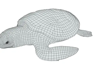 Green Turtle Low-poly 3D model purchase