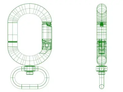 Luxury Metal Bag Hook Premium Purse Carabine 20mm 3D print model