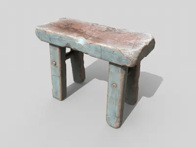 Tabouret Low-poly 3D model