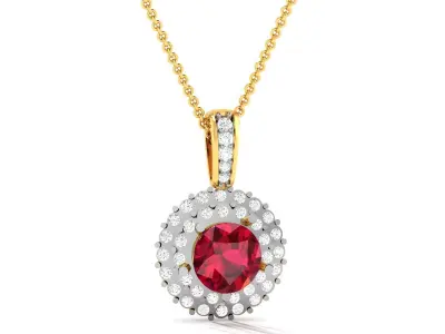 Solitaire Women Pendants 3dm STL OBJ FBX Render Details 3D print model 7