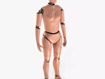 Female Crash Test Dummy -  3 Texture Sets in 1 3D model