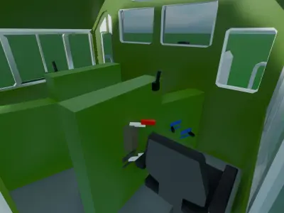 GE U18C With Interior 3D model