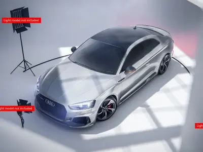Audi RS5 Coupe - Unreal and Blender Project 3D model