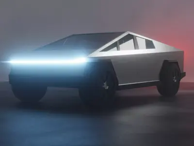 Tesla Cybertruck  Low-poly 3D model