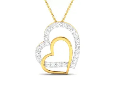 Women Heart Pendant 3DM STL OBJ FBX Render Details 3D print model