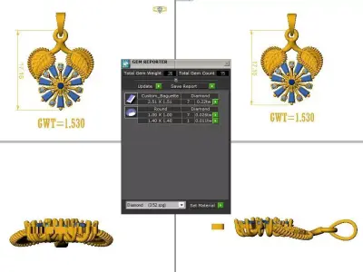 FASION PENDANT 3D model shop
