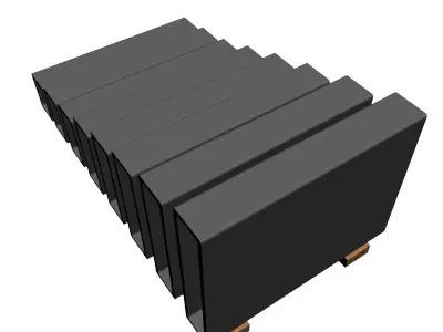 1 2in Wall x4in Rectangle Tube 3D model