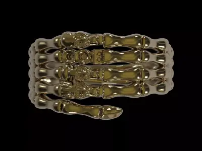 Bones of the skeleton hand stl 3d gold ring model gr0177 3D print model