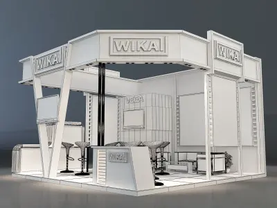 Booth Exhibition Stand a223a 3D model