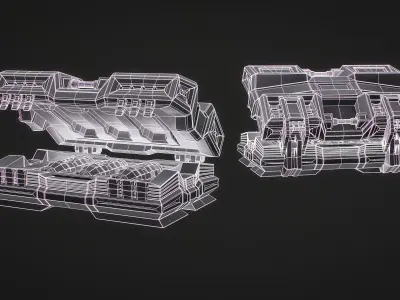 Sci-Fi Nuclear Weapon Case Free 3D model