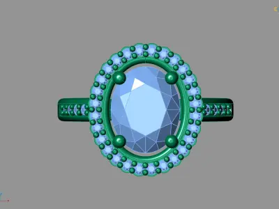 Women Rings 3DM STL Womens Rings DiamondDetails 3D print model 3D print model