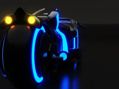 Sci-Fi Tron Bike 3D Model - Perfect for Gaming VFX and Film Low-poly 3D model