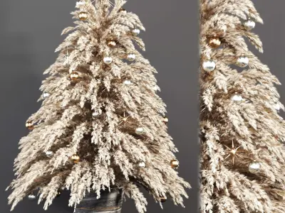 Christmas tree - Dried Plant-002 3D model