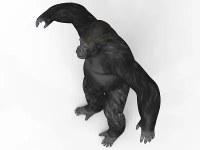 Gorilla With PBR Textures Low-poly 3D model