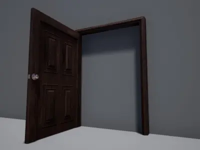 Wooden Door Free low-poly 3D model purchase