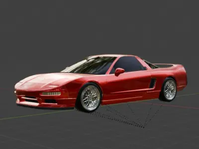 Animated Honda NSX 3D 3D model