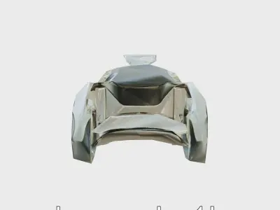 Futuristic Flying Taxi Concept Car 3D Model Low-poly 3D model