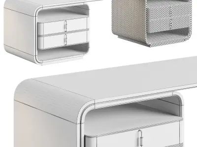 Frato COLMAR Luxury Desk Low-poly 3D model