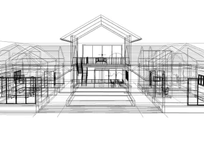 U house by REVIT 3D model