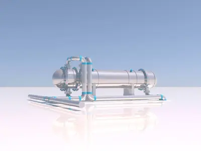 Refinery Heat Exchanger 05 3D model