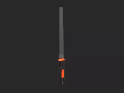 Square File 3D Model Low-poly 3D model