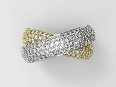 ANILLO DAMA CRUZADO 3D print model