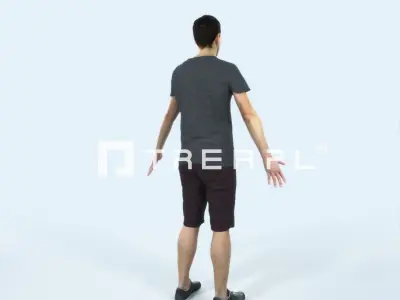 Jest 01L Animated Rigged Summer Casual Man Low-poly 3D model