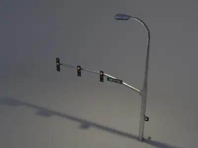 Traffic Lights Free 3D model buy