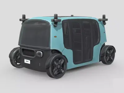 Low Poly Car - Zoox Smart Taxi Low-poly 3D model