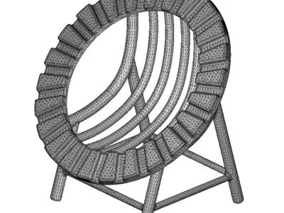 Plastic Toddler Chair Toy 3D model