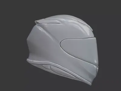 Full Face Motorcycle Helmet 3D Printable  3D print model