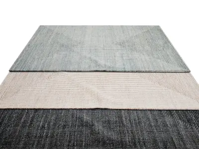 Rh Ellipse Hand-knotted Wool Rug Low Poly 3D model