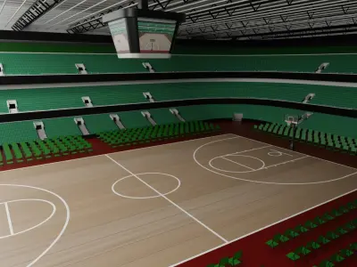 Basketball Stadium Low-poly 3D model
