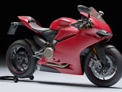 Ducati 1299 Panigale S 2017 Low-poly 3D model