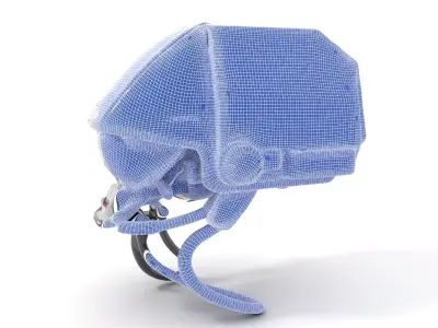 Futuristic Grey Helmet model pack Low-poly 3D model