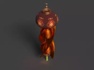 Chinese red lantern  3D model get