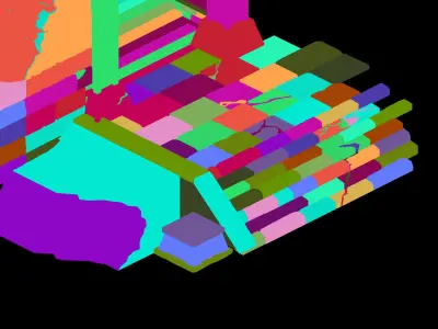 Stone Tomb Map - Doorway Staircase Base 02 3D model