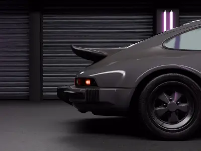 Neon Garage - Automotive Render Environment 3D model